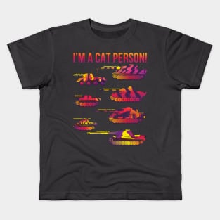 im a cat person! in the style of synth wave Kids T-Shirt